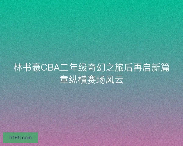 林书豪CBA二年级奇幻之旅后再启新篇章纵横赛场风云